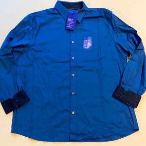 Apt 9 XXLarge Premier Flex Cotton Untucked Button Shirt New D24